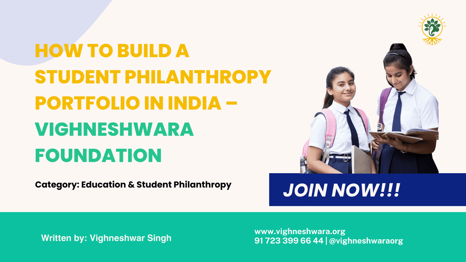 How to Build a Student Philanthropy Portfolio in India